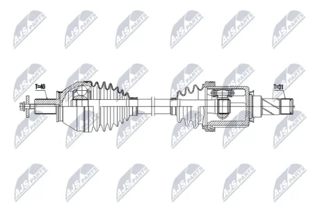 Полуось, land rover freelander, lr002620 NTY NPW-LR-035
