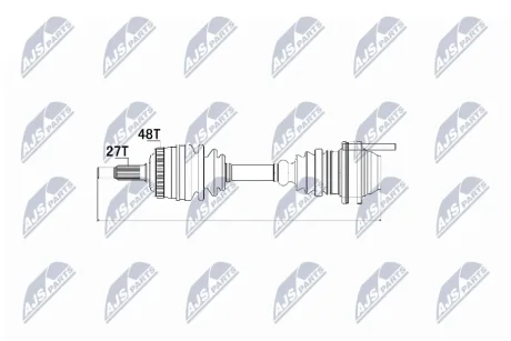 Полуось л/п mercedes vito 99-03, a6383342334 NTY NPW-ME-019