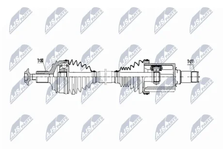 Полуось Mercedes GLC 4MATIC 15-, A2533301300 NTY NPW-ME-078