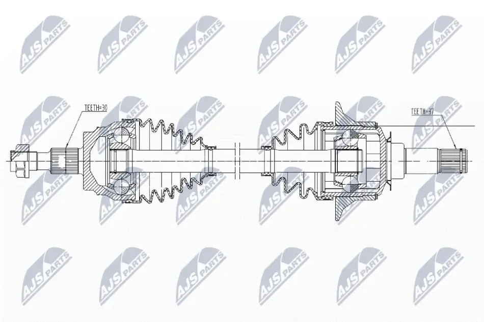 Піввісь NTY NPW-ME-162 (фото 1)