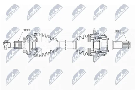 Піввісь NTY NPW-ME-162