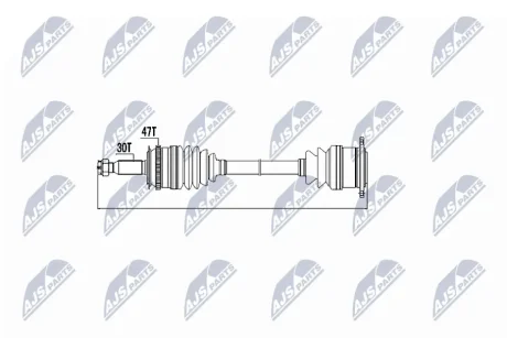 Полуось прав перед mitsubishi l200 kb4t 05-, mr580692 NTY NPW-MS-001