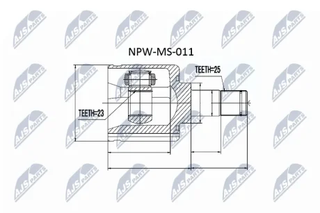 ШРУС ВНУТРІШНІЙ NTY NPW-MS-011