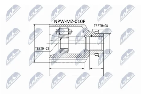 Шрус полуоси NTY NPW-MZ-010P