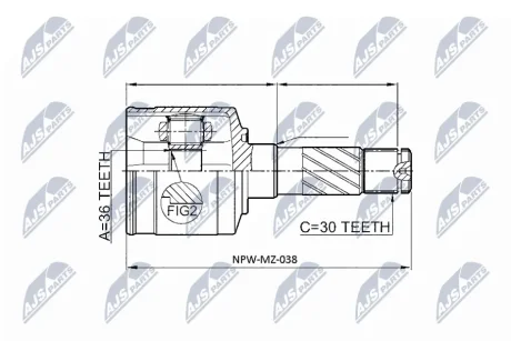 ШРКШ внутрішній NTY NPW-MZ-038