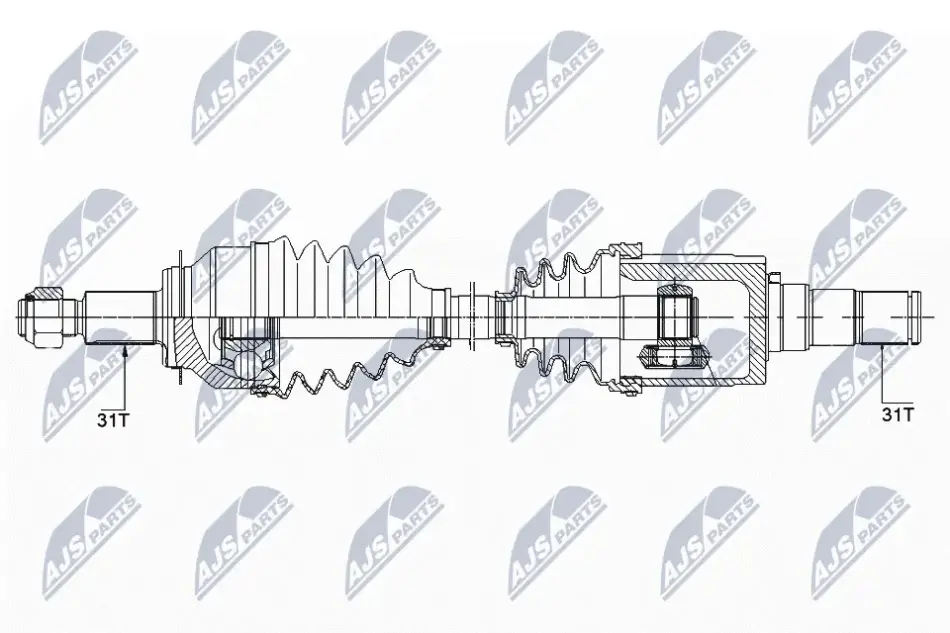 ПІВВІСЬ NTY NPW-MZ-040 (фото 1)