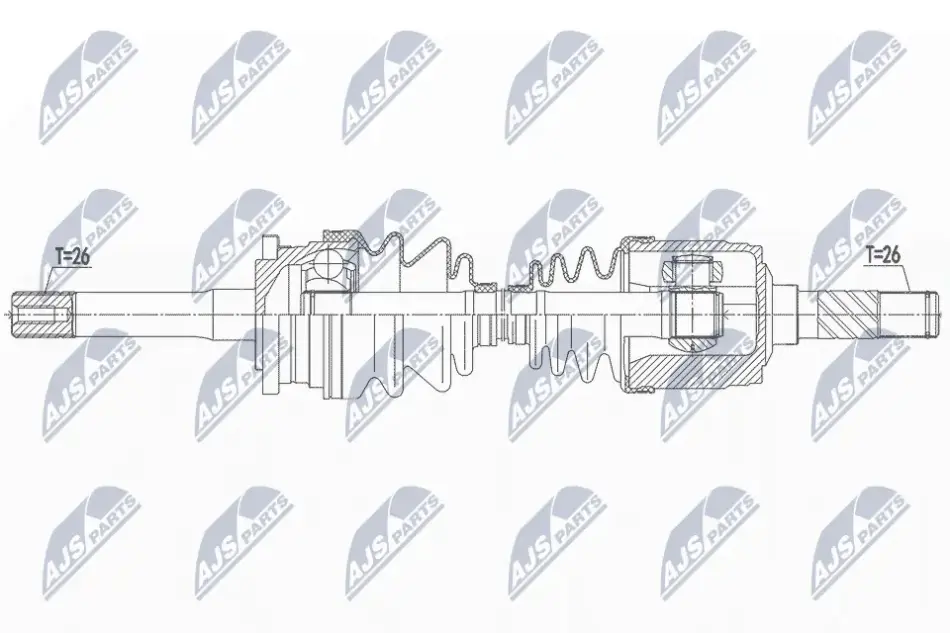 ПОЛУОСЬ NTY NPW-MZ-066 (фото 1)