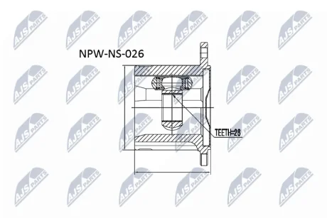 Шрус піввісі NTY NPW-NS-026