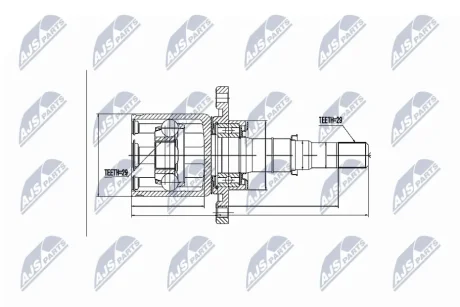 Шрус зовнішній NTY NPW-NS-046