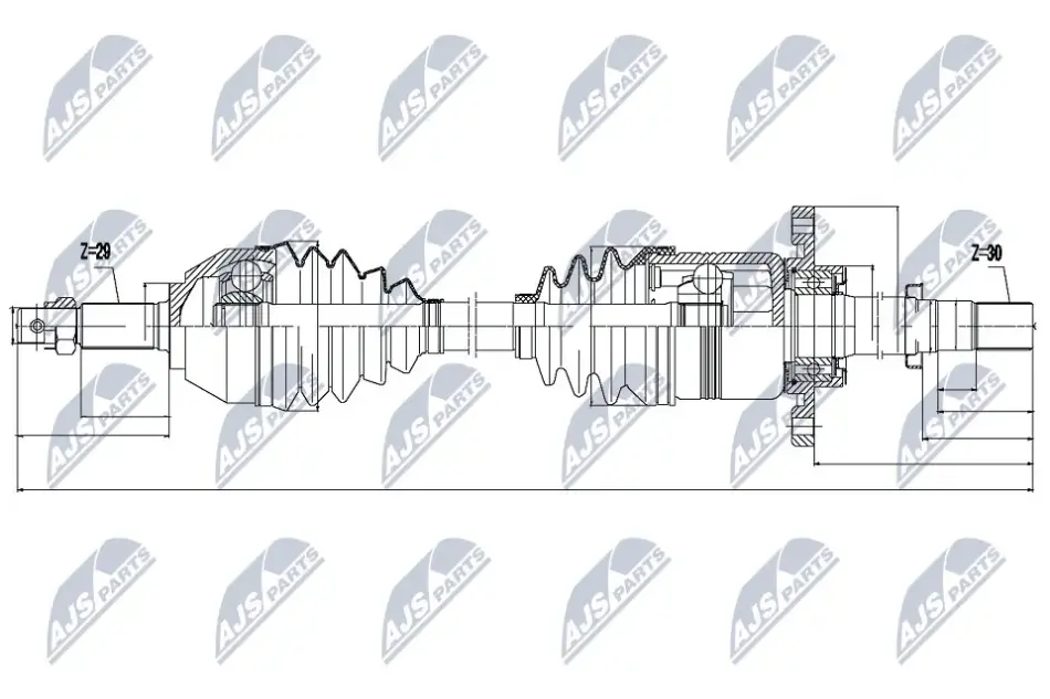 Піввісь NTY NPW-NS-049 (фото 1)