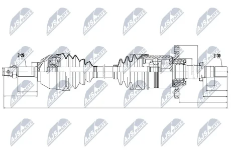 Піввісь NTY NPW-NS-049