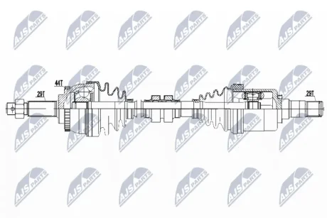 Піввісь переднього моста NTY NPW-NS-060