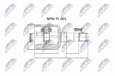 ШРУС ВНУТРІШНІЙ NTY NPW-PL-001