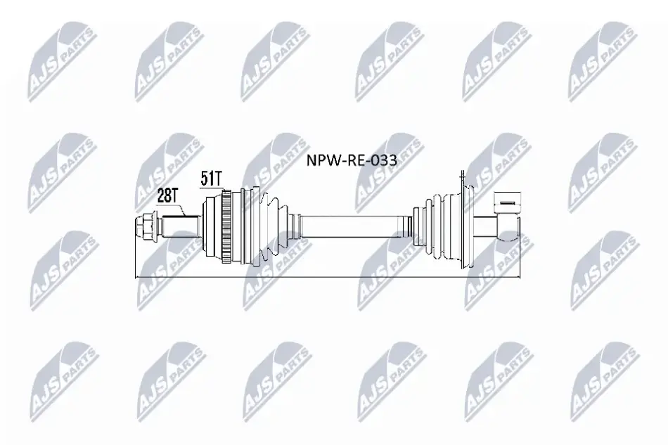 Піввісь NTY NPW-RE-033 (фото 1)
