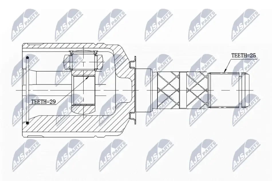 ШРКШ внутр. SUBARU FORESTER, IMPREZA, LEGACY (вир-во) NTY NPW-SB-013 (фото 1)