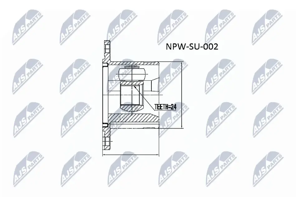 ШРКШ внутрішній лівий SUZUKI GRAND VITARA II 2.0 (вир-во) NTY NPW-SU-002 (фото 1)