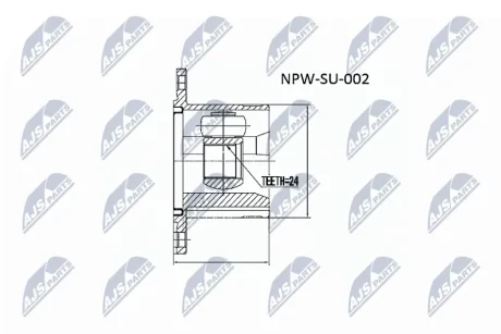 ШРКШ внутрішній лівий SUZUKI GRAND VITARA II 2.0 (вир-во) NTY NPW-SU-002
