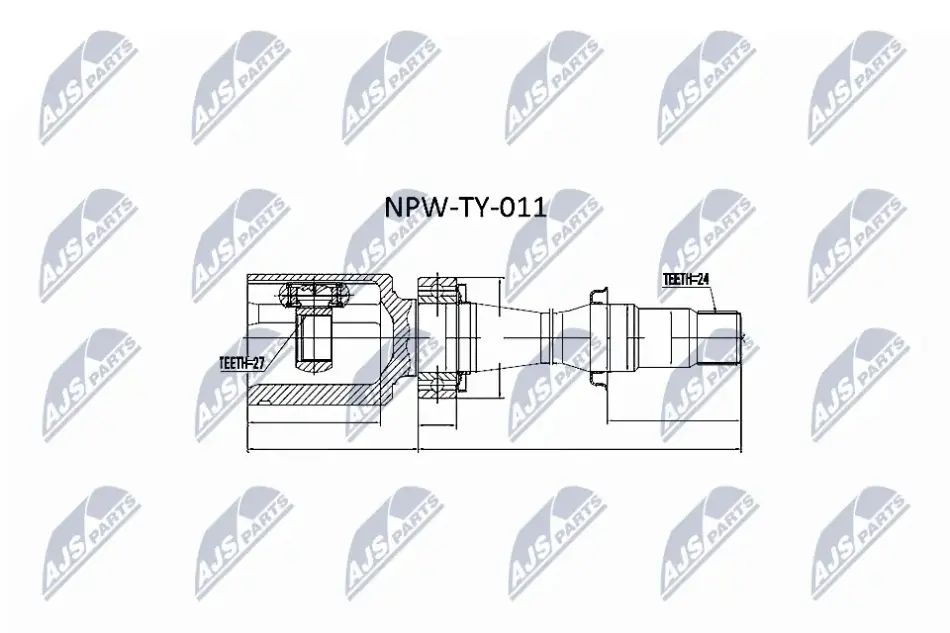 Шрус піввісі NTY NPW-TY-011 (фото 1)