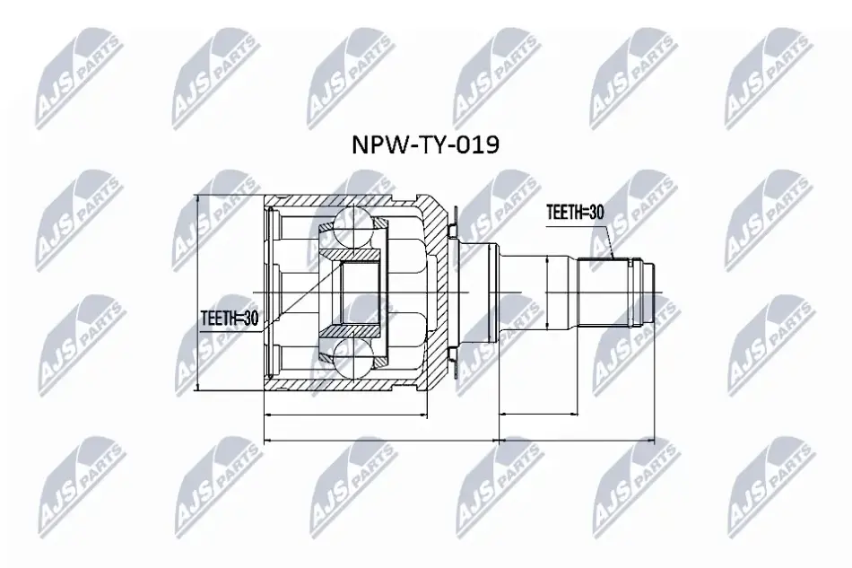 ШРУС ВНУТРІШНІЙ NTY NPW-TY-019 (фото 1)