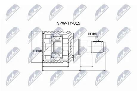 ШРУС ВНУТРІШНІЙ NTY NPW-TY-019
