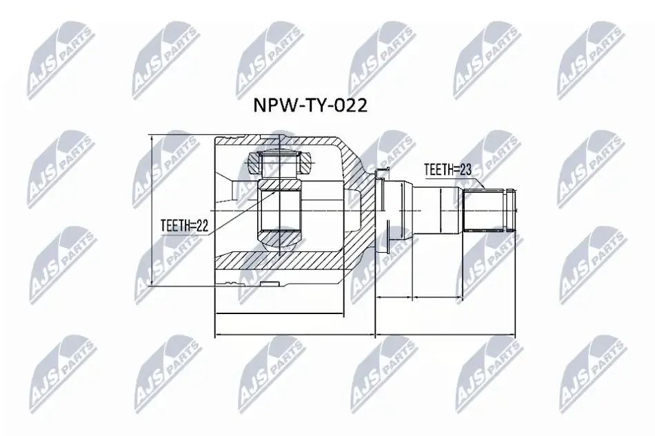 ШРУС ВНУТРІШНІЙ NTY NPW-TY-022 (фото 1)