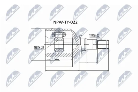 ШРУС ВНУТРІШНІЙ NTY NPW-TY-022