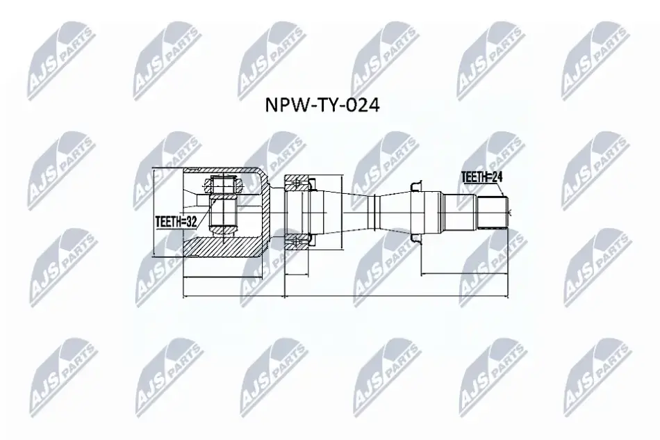 ШРУС ВНУТРІШНІЙ NTY NPW-TY-024 (фото 1)