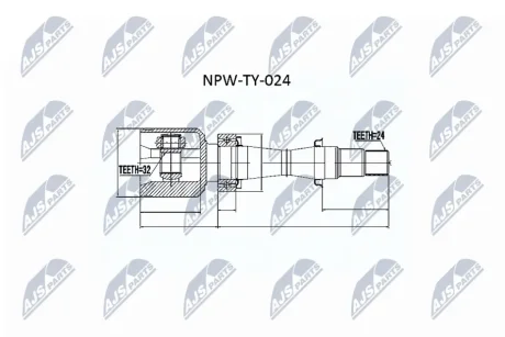 ШРУС ВНУТРІШНІЙ NTY NPW-TY-024
