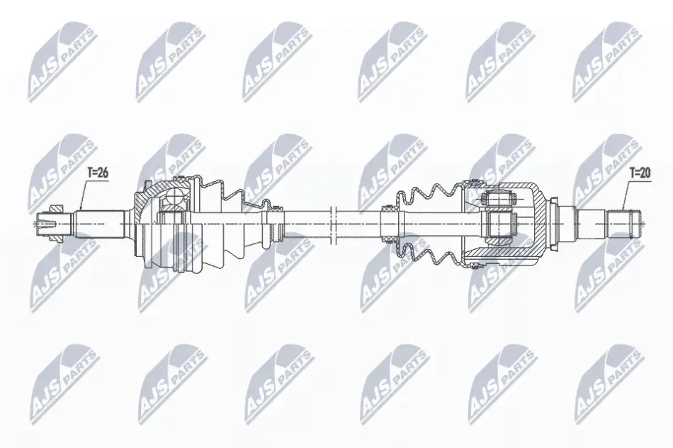 ПІВВІСЬ NTY NPW-TY-135 (фото 1)