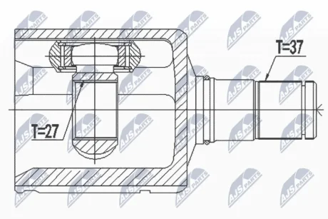 Шарнір рівних кутових швидкостей (ШРУС), внутрішній NTY NPW-VW-128