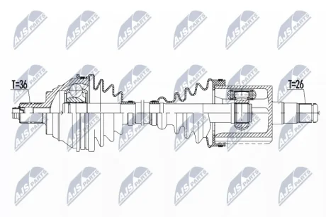 Піввісь NTY NPW-VW-133