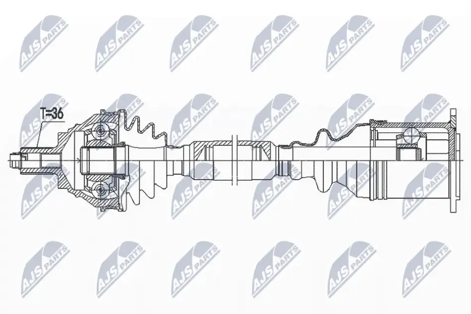 Піввісь NTY NPW-VW-185 (фото 1)