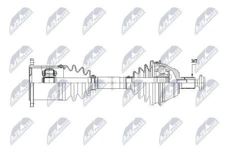 Піввісь NTY NPW-VW-211