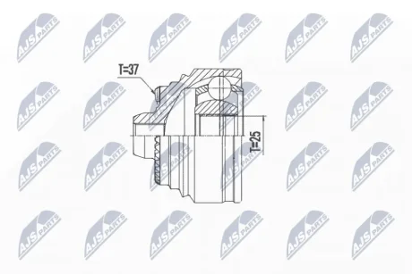 ШАРНІР РІВНИХ КУТОВИХ ШВИДКОСТЕЙ NTY NPZ-BM-027