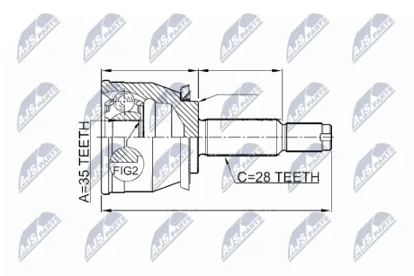 Шрус полуоси NTY NPZ-DW-026