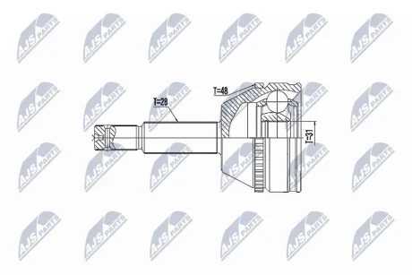 ШАРНІР РІВНИХ КУТОВИХ ШВИДКОСТЕЙ NTY NPZ-FR-041
