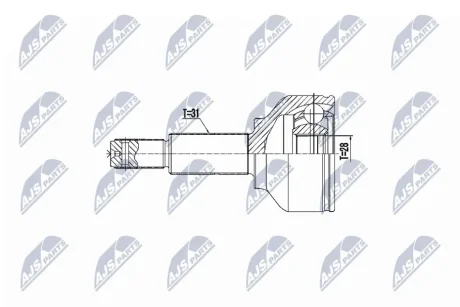 ШАРНІР РІВНИХ КУТОВИХ ШВИДКОСТЕЙ NTY NPZ-FR-052