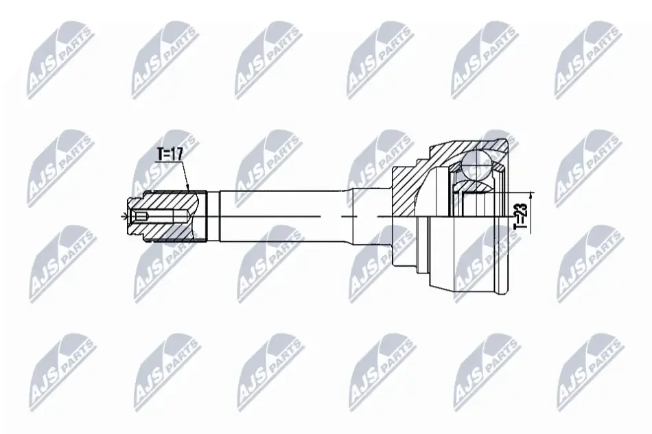 ШАРНІР РІВНИХ КУТОВИХ ШВИДКОСТЕЙ NTY NPZ-IS-009 (фото 1)