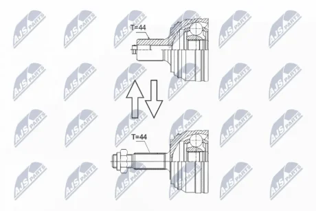 Шарнир равных угловых скоростей VW Crafter I 06-16, 306709 NTY NPZ-VW-044