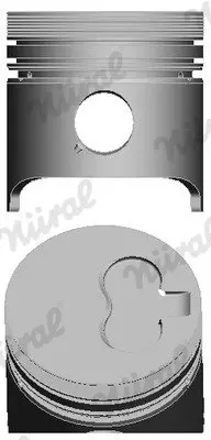 Поршень з кільцями PSA 83,00 1,9D XUD9 (вир-во) NURAL 87-152000-10 (фото 1)