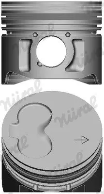 Поршень з кільцями AUDI/VW 79.5 1.9D/2.4D 1X/1Y/3D/AAS/AAB (вир-во) NURAL 87-990100-40 (фото 1)