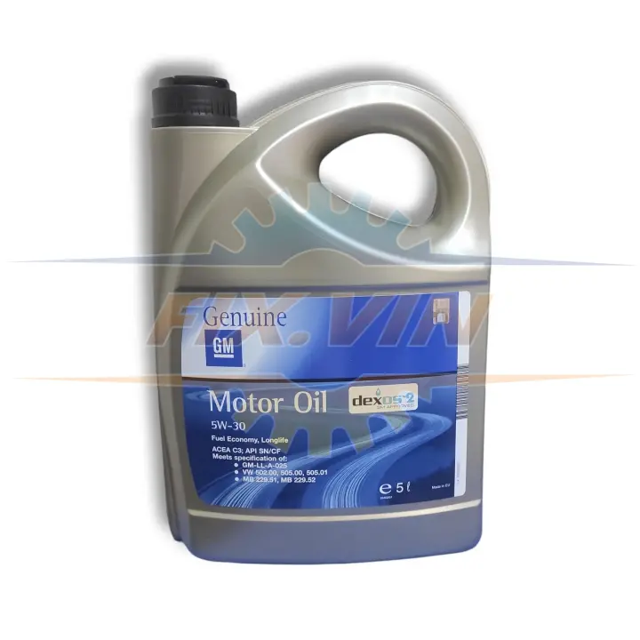 Масло для двигателя GM Dexos2 Longlife 5W30 5л Opel 93165557 (фото 1)