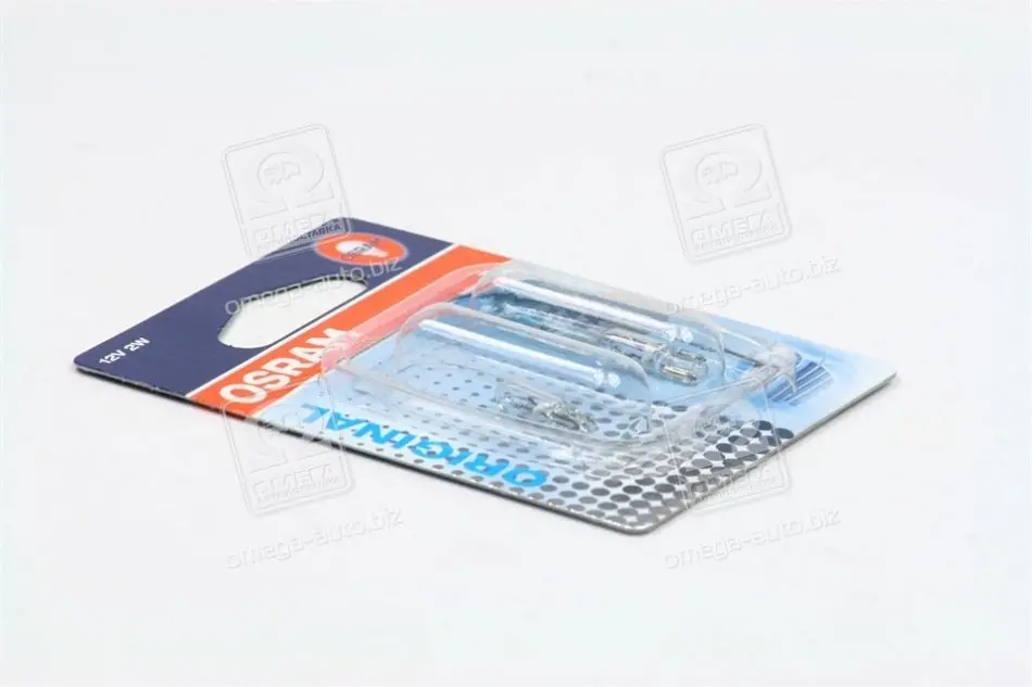 Лампа допоміжн. освітлення W2W 12V 2W W2x4.6d (2 шт) blister (вир-во) OSRAM 2722-02b (фото 1)