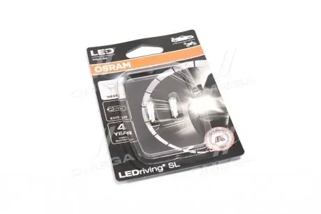 ЛАМПА LED W2.3W 0.25W 12V W2X4.6D BLI2 OSRAM 2723DWP-02b