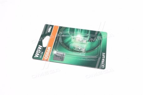 Лампа розжарювання W5W 12V 5W W2,1x9,5d Ultra Life (компл.) OSRAM 2825ULT-02b