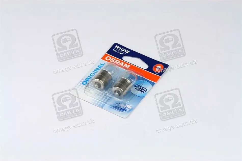 Лампа допоміжн. освітлення R10W 12V 10W ВА15s (2 шт) blister (вир-во) OSRAM 5008-02b (фото 1)
