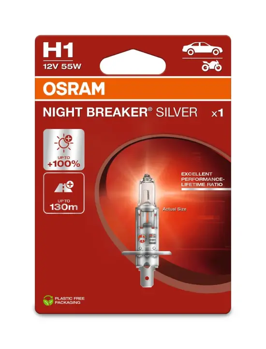 Автолампа галогенова 55W OSRAM 64150NBS-1BL (фото 1)