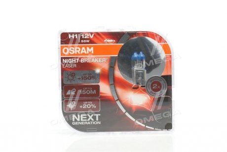 ЛАМПА H1 12V 55W P14,5S Box NIGHT BREAKER LASER NG OSRAM 64150NLHCB