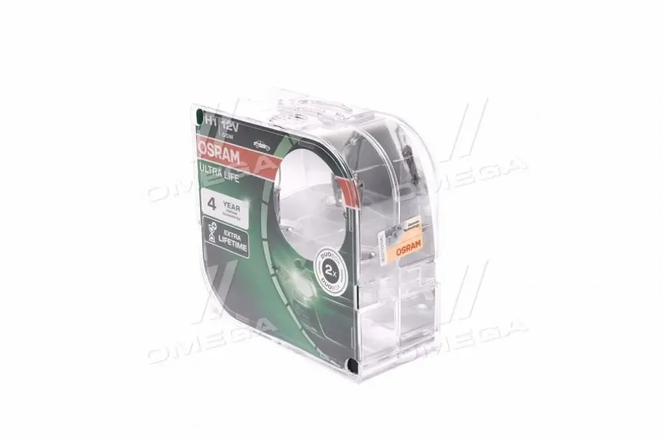 Лампочка Ultra Life галоген H1 (5 шт, 12 В, 55 Вт, тип гнізда: P14,5S в 4 рази довший термін служби) OSRAM 64150ULTHCB (фото 1)
