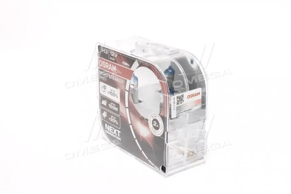 ЛАМПА H3 12V 55W PK22S Box NIGHT BREAKER LASER NG OSRAM 64151NLHCB (фото 1)